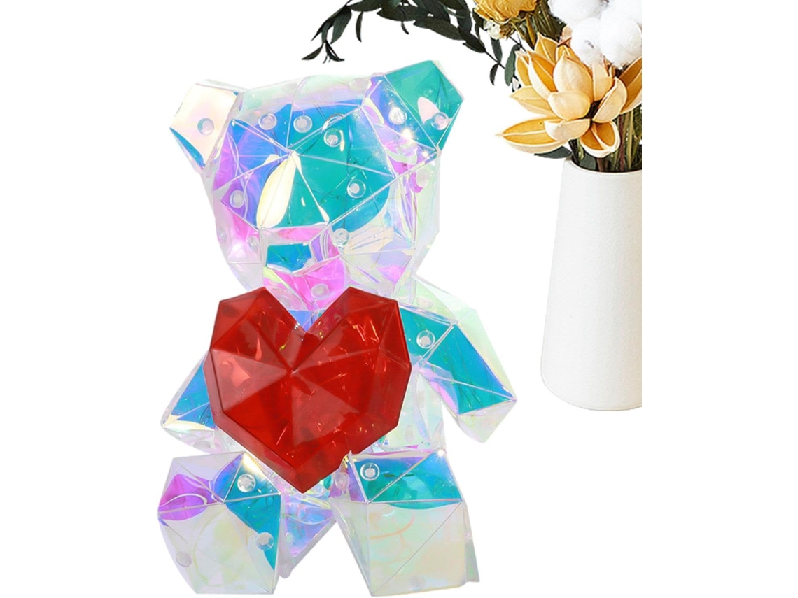 Abajur De Animal, Urso Brilhante, Mesa Fofo, Luz Noturna Cabeceira