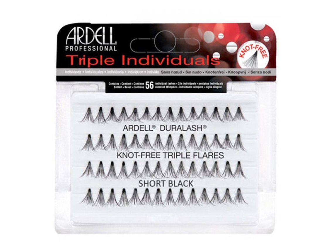 Ardell Triple Individuals Duralash Knot Free Flares Short Black