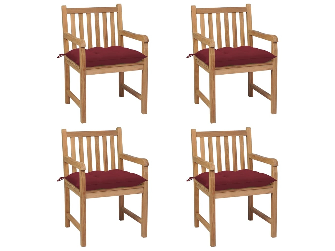 Garden Chair, Garden Chairs Vidaxl Vermelho Madeira (n/a)