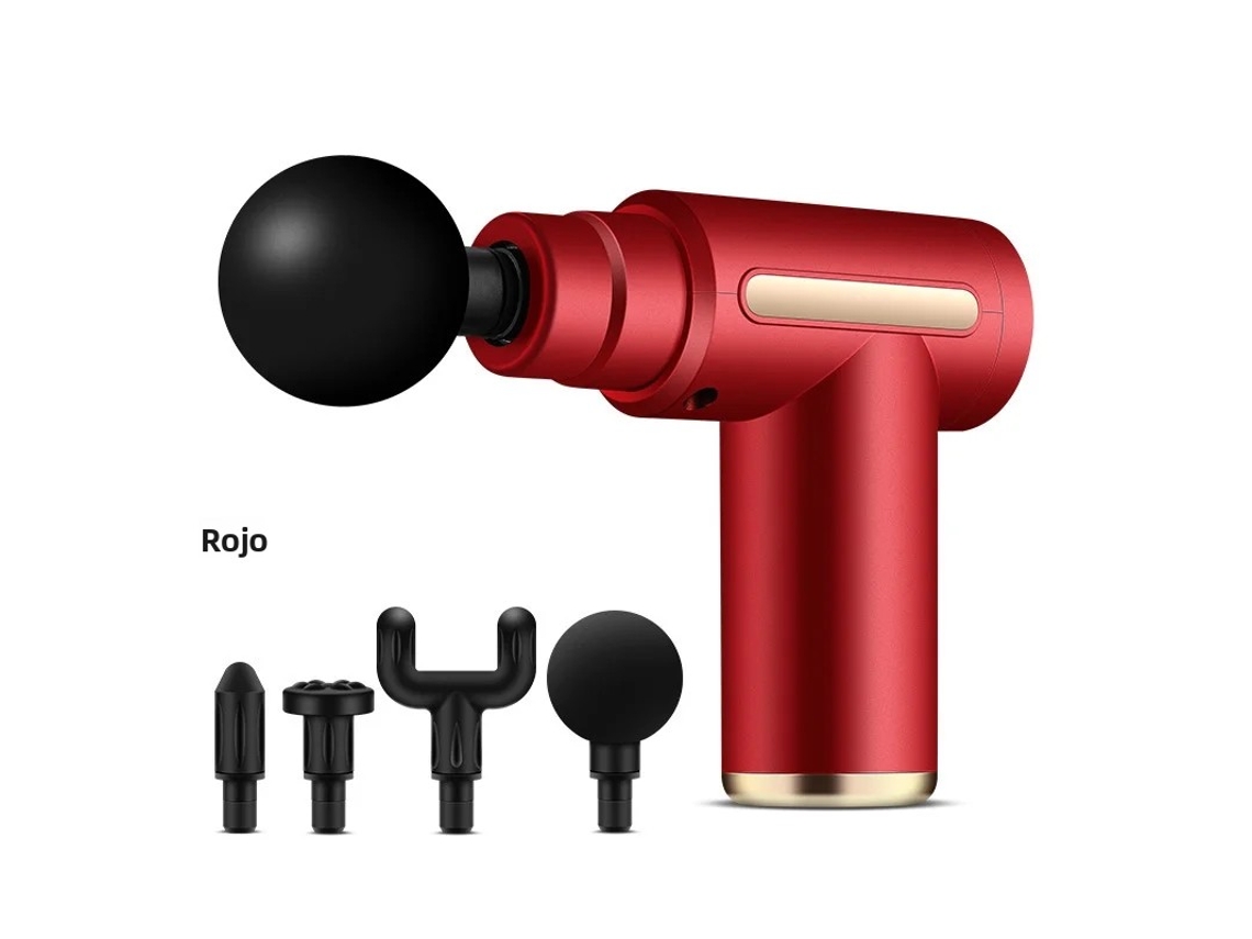 (vermelho) Mini Pistola De Massagem Sem Fio Para Relaxamento Muscular, Massageador De Fáscia Cervical