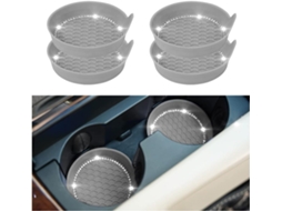 Conjunto de 4 Porta copos AQUAFORGE para carro, brilhantes, universais, antiderrapantes