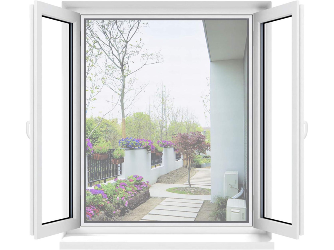 Mosquiteiro Transparente Universal Para Janela  Malha Lavável  Faça Você Mesmo, Tamanho Máximo De Janela 130x150 Cm Ehstmind (pacote Com 1, Branco)