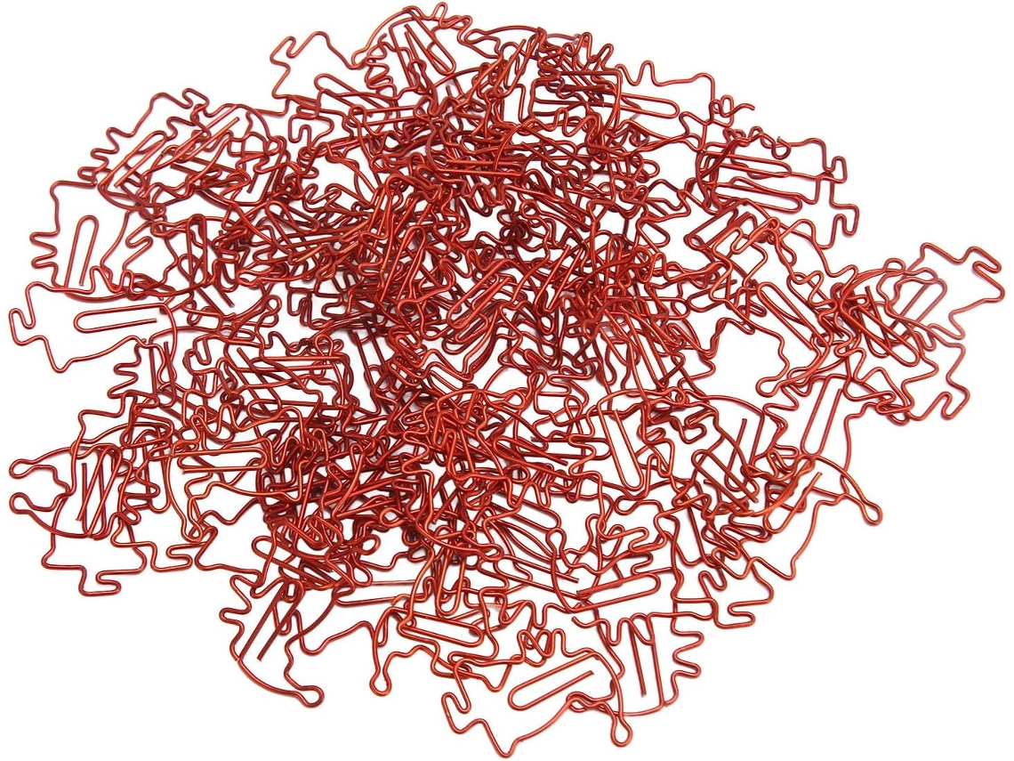 100 Clipes de Papel Antiderrapantes com Design Suave de Papai Noel, Clipes Leves para Scrapbooking e Artesanato