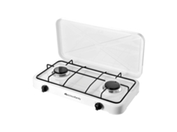Fogão A Gás MELCHIONI Minerva New 2, 2 Queimadores Removíveis, Chama Ajustável, Portátil, Uso Exclusivo Em Áreas Externas, Branco