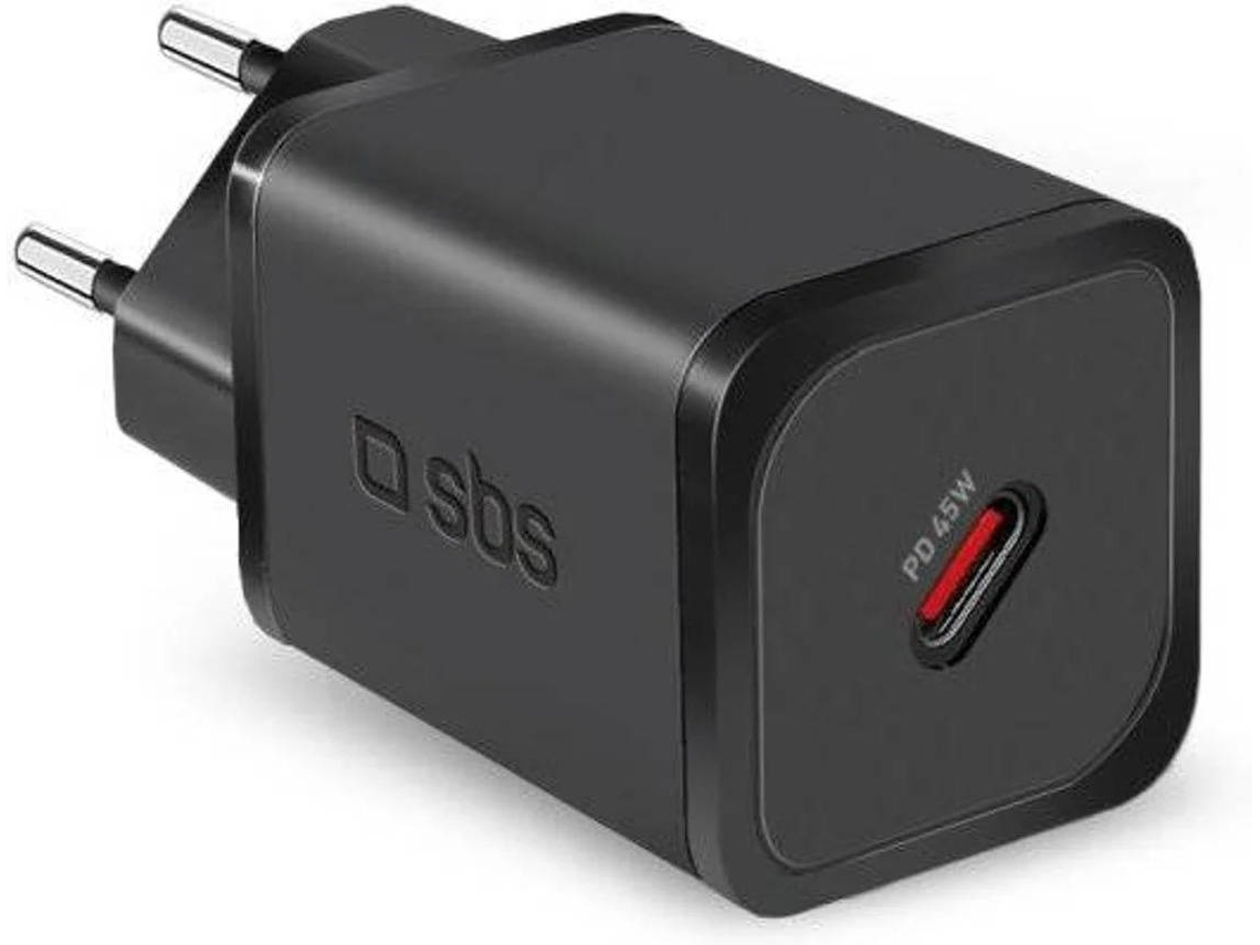 Carregador de Parede SBS Mini GAN C (PD 45W - Preto)