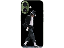 Capa Para Celular Compatível Com Apple Iphone 17. Pose De Dança Icônica Com Artista De Chapéu E Jaqueta Brilhante Contra Fundo Escuro, Transmitindo Es
