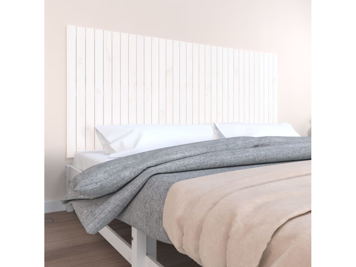 Cabecero de pared 204x3x90 cm Madera maciza de pino blanco