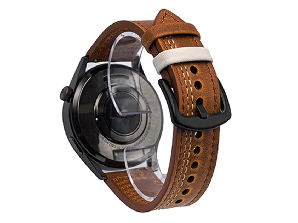 Pulseira De Couro Retrátil Com Fivela Tri-star De Sete Linhas