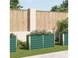 Vidaxl Canteiro Elevado De Jardim Aço Galvanizado 160x40x77 Cm Verde