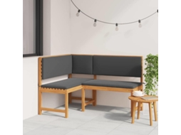 Vidaxl Cadeira De Jardim Com Almofada Castanho 140 X 100 X 91cm