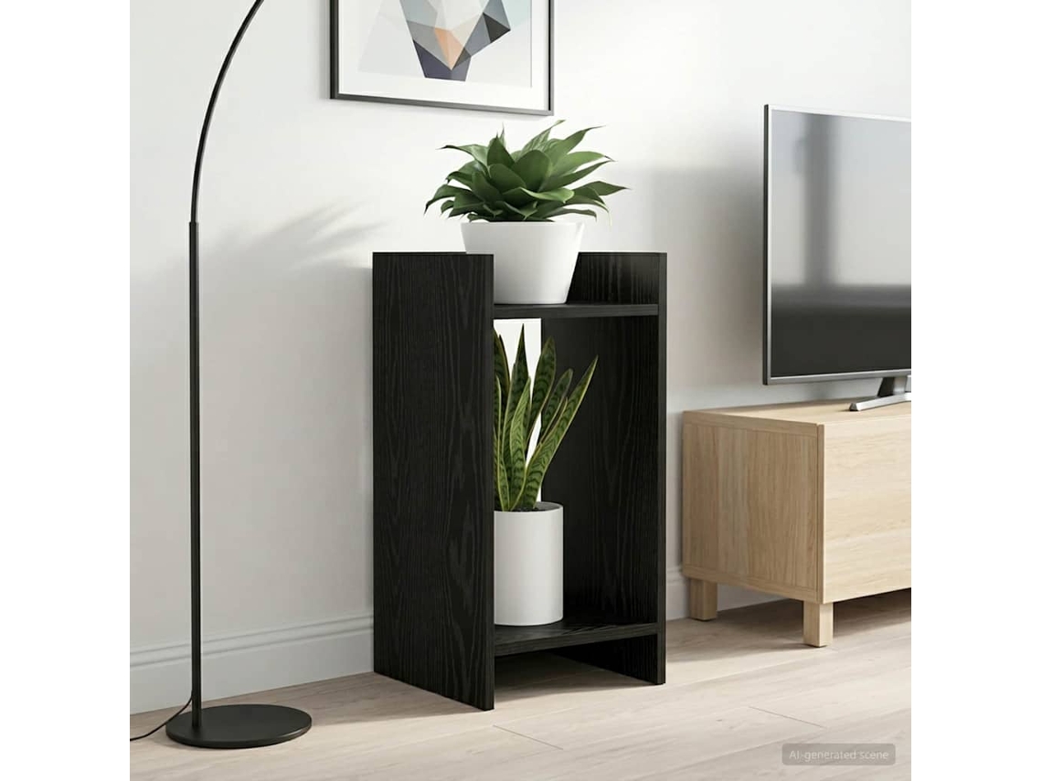 Vidaxl Suporte Para Plantas Carvalho Preto 30 X 30 X 60 Cm