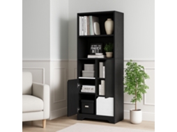 Buffet Preto com Portas Vermelhas, 2 Gavetas, Nichos, Moderno, Sala, Café | S/MARCA