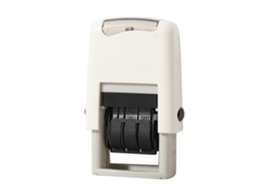 Sello De Fecha Automático 25x2.8mm Fecha En Inglés Impresión Clara Secado Rápido Ajustable Blanco