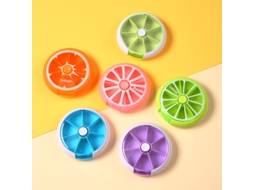 Conjunto De 6 Mini Porta Comprimidos Semanais Com Divisória Giratória Aquaforge