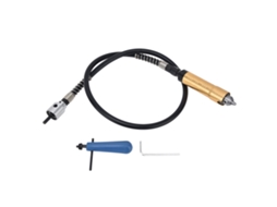 Mandril extensível com haste flexível de 0,3 a 6,5 mm, fabricado em borracha ABS e liga de alumínio, para furadeiras e esmerilhadeiras elétricas.