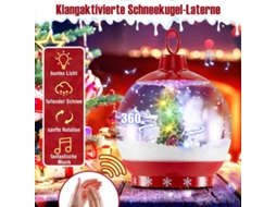 Luminária de Natal Musical 173 Cm Globo de Neve Ativado por Som Plástico Resina Vermelho Pilhas Aa NORTHIX