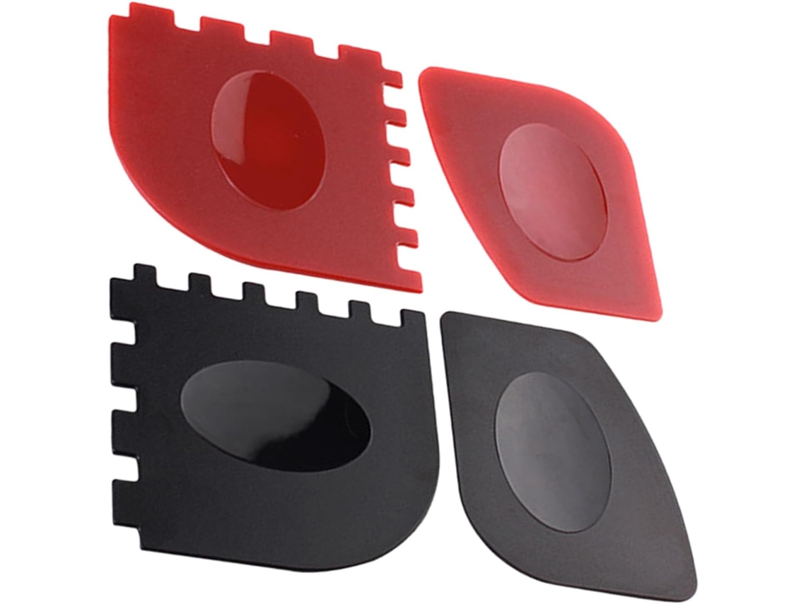 Kit de 4 Raspadores para Grelha Inoomp, Feito de Material a Quebras com Cabo Antiderrapante, Compacto para Camping e CHABERLU