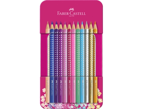 Caixa de Metal Com Lápis de Cor Sparkle - Cx.12 Unidades