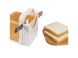 Cortador De Pão Ajustável E Dobrável, Cor Branco, 3 Fatias De Espessura, Para Uso Doméstico, Confeitaria E Organização Da Cozinha