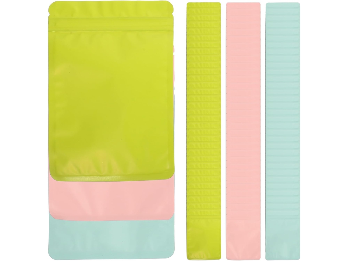 Sacos Reutilizáveis E Selados Ibasenice Para Doces Salgadinhos, 10, 5x 15cm, Em Pet, Pacote Com 150 Unidades, Cores