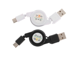 Conjunto De 2 Cabos Flexíveis Para Carregamento Tipo C, Compatíveis Com Smartphones E Dispositivos Com Conector Tipo C. Conjunto De 2 C Gokoco