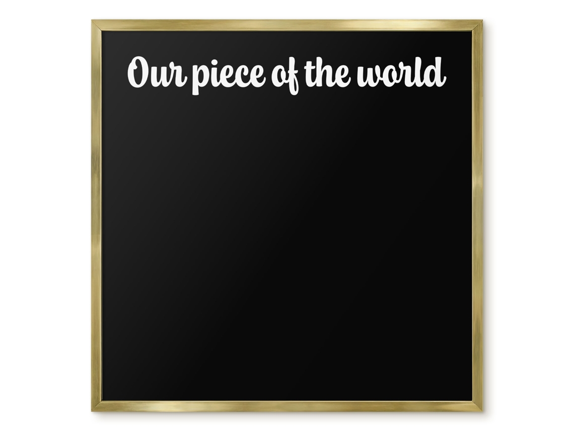 Quadro de parede magnético Nosso pedaço do mundo para escritório Espelharte (50x50 cm)