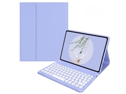 Capa Para Xiaomi Redmi Pad 22025, Com Teclado Inteligente Removível, Fina Em Pele. Roxo Claro Hexinyigjly
