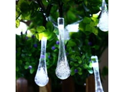 (luz Branca Com 6m30 Leds) Luminária Solar De Jardim Em Formato De Ervilha, À Prova D'água, Ideal Para Festas De Natal E Decoração De Casamentos.