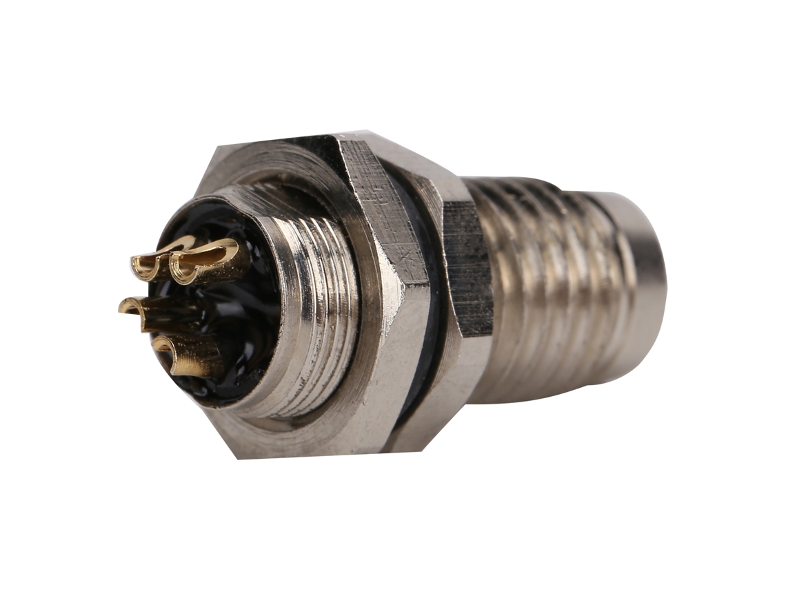 Laxiscreed Conector De Encaixe M8 Aviation 4 Pinos Com Interface Metálica E Proteção Ip67