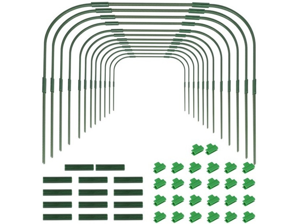 Folietunnel 12 Stuks - Plantenbeschermingsnet - Broeikas - Metalen Plantentunnel - 80 X 90 Cm - Ideaal Voor Groentebedden - Plantenbed