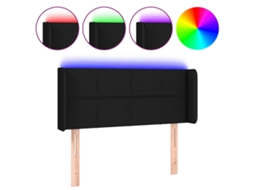 Cabeceira de cama MAISON EXCLUSIVE com luzes LED em tecido marrom (93x16x78 cm)