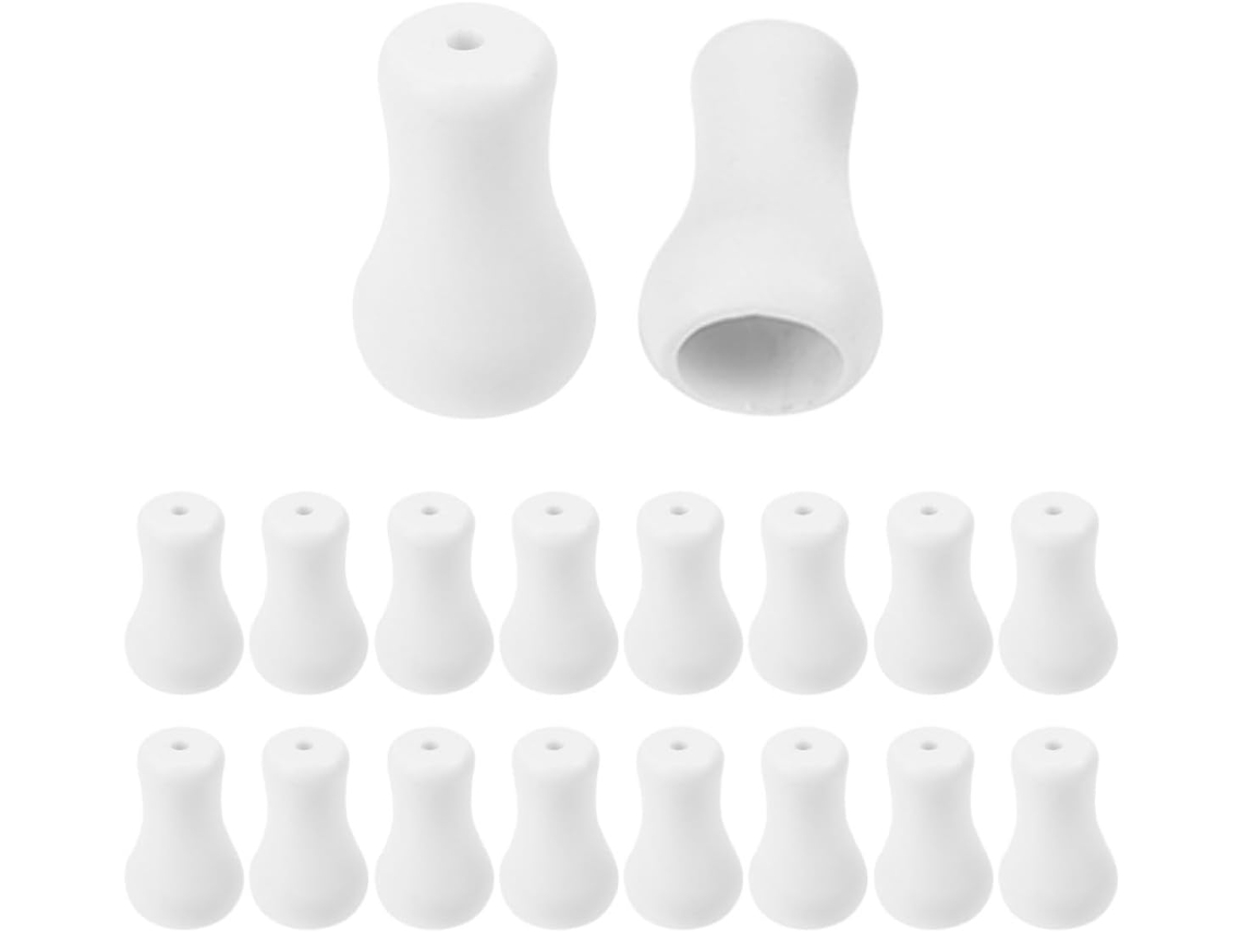 20 Puxadores De Cordão Estáveis E Firmes Para Cortinas Persianas Plástico Branco, Ideais Para Artesanato E Reparo De