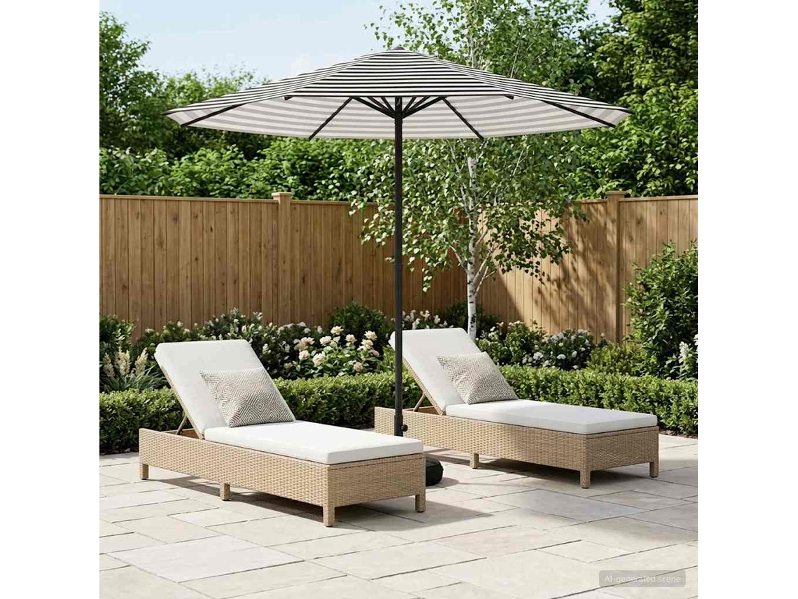 Vidaxl Parasol De Jardim Com Base 230 X 230 Cm Poliéster Retangular
