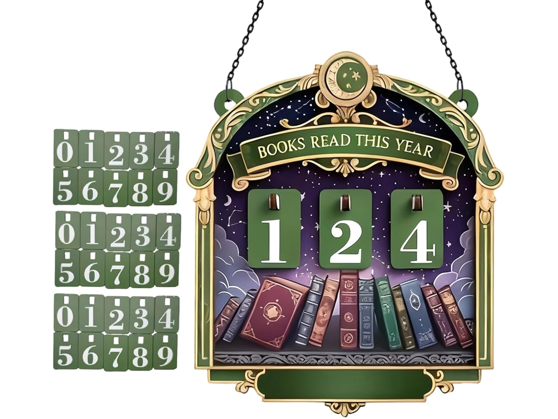 Placa De Madeira Com A Inscrição ''livros Lidos'', Para Decoração De Mesa, Com Número 30.