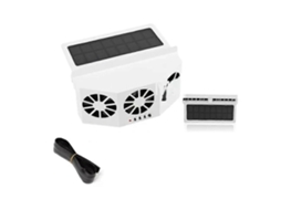 Ventilador Solar Branco De 3 Cabeças Para Carro, Resfriador De Ar Elétrico Para Carro, Saída De Ar Para Carregamento, Purificador De Ar Para Banco Tra