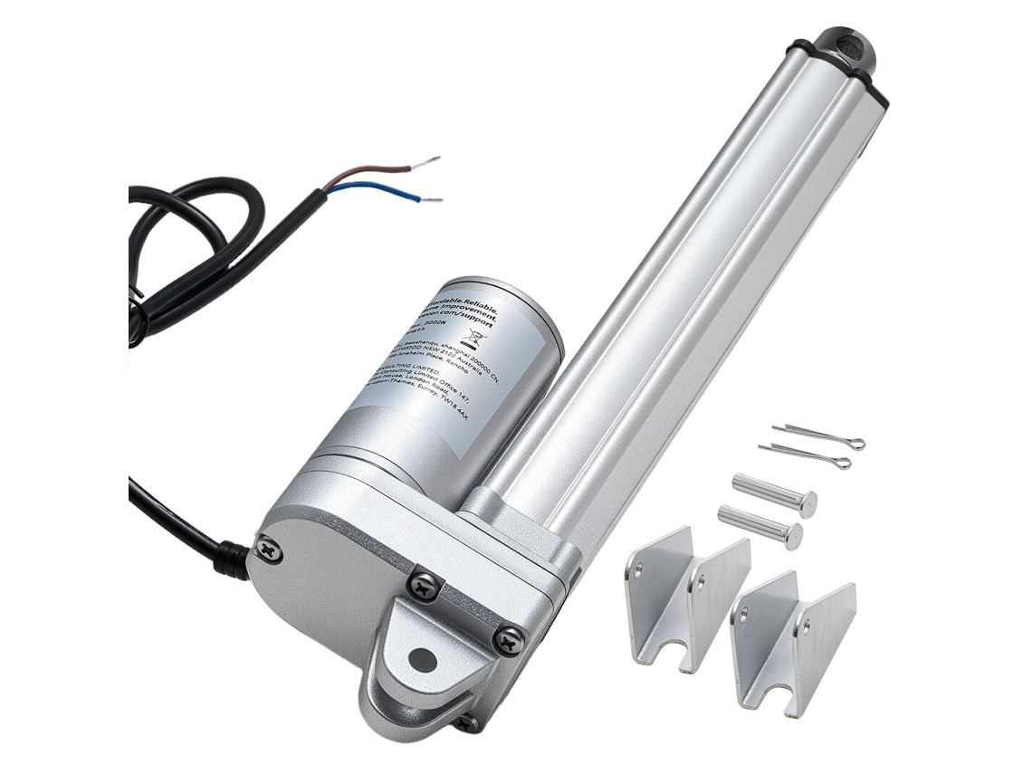 Atuador Linear De 12 V 203,2 Mm 3000 N Ip65 Prata 5 Mm/s Impermeável Vevor
