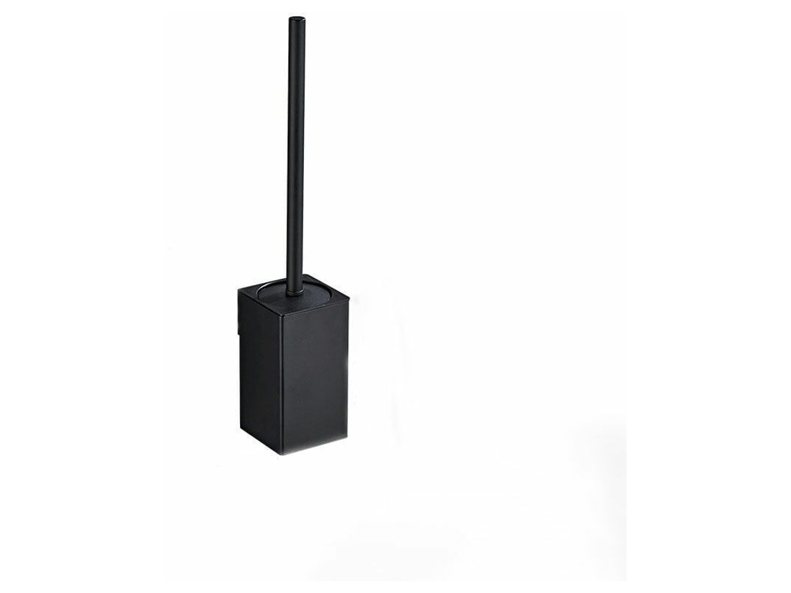 Suporte de Parede Quadrado para Escova Sanitária em Aço Inoxidável 304, Preto, com 1 Cabeça AQUAFORGE | AQUAFORGE
