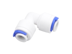 Conector De Encaixe Rápido Para Tubos Cotovelo 90° 1/4-1/4 Em Polipropileno Resistente