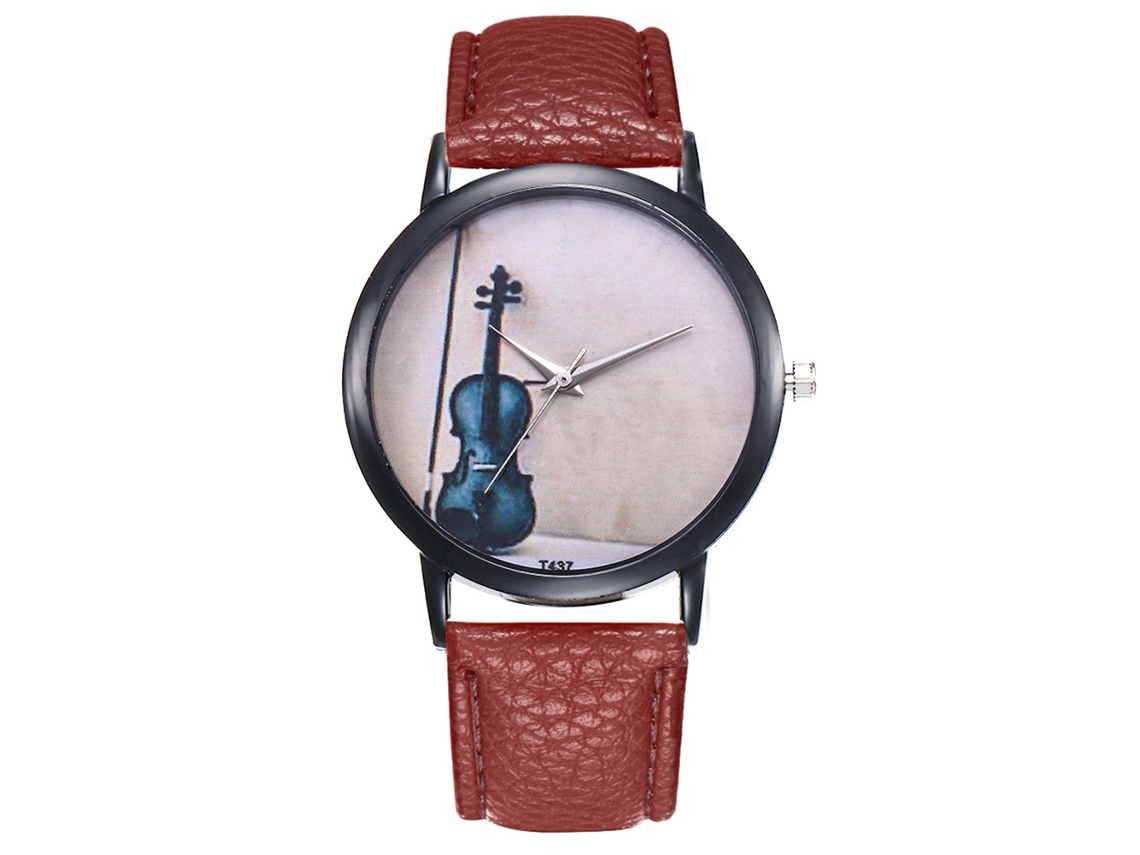 Reloj De Pulsera Para Hombre Zhoulianfa Ultradelgado Analógico De Cuarzo Con Correa De Pu Café