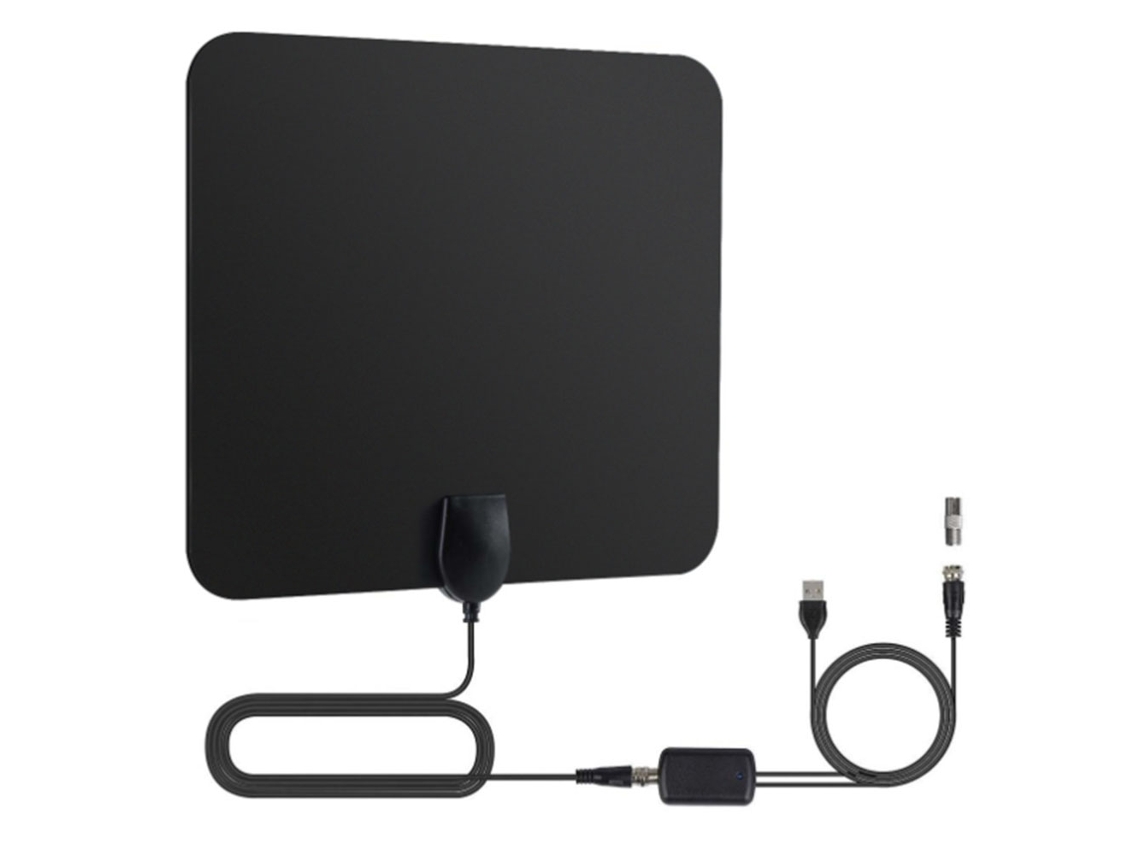 Antena De Tv Digital Hd Amplificada Com Filtro Crystal Clear, Antena Dipolo Omnidirecional Full Hd Crystal Clear Para Canais Hdtv Aquaforge