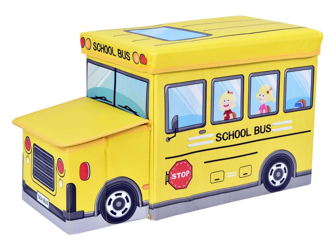 Caixa de Brinquedos Ônibus Escolar AQUAFORGE
