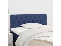 Vidaxl Cabeceira De Cama Tecido 100x7x78/88 Cm Azul