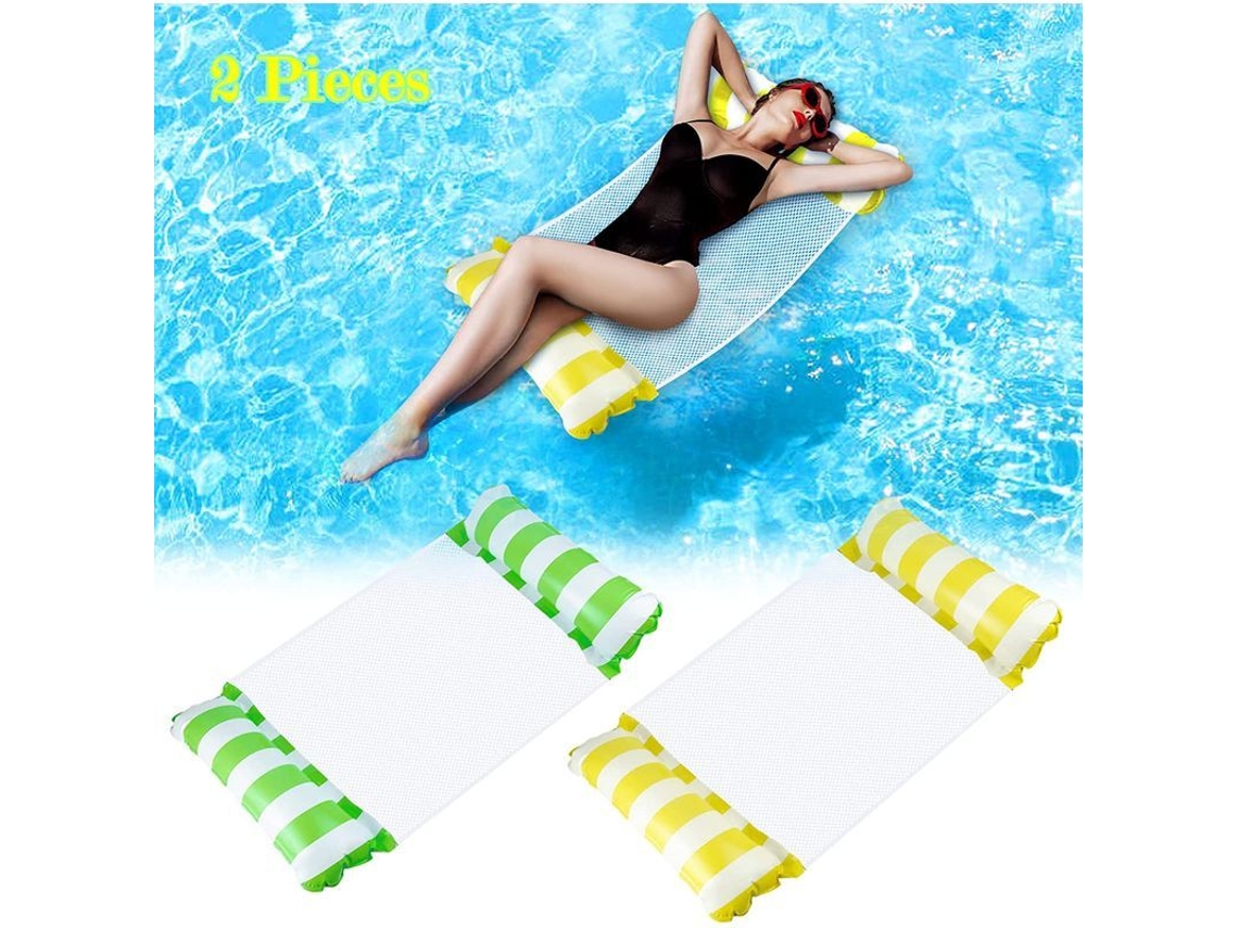 Nova Line hammock Inflável para Piscina Adulto 2pcs, 4 em 1 Flutuador Multipropósito Plegável