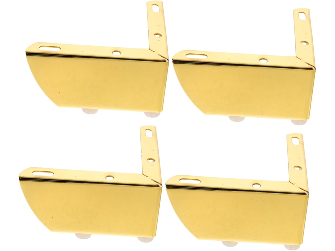 Conjunto De 4 Pés Mesa Em Ferro Dourado, Altamente Resistentes E Fáceis De Limpar, Ideais Para Armários