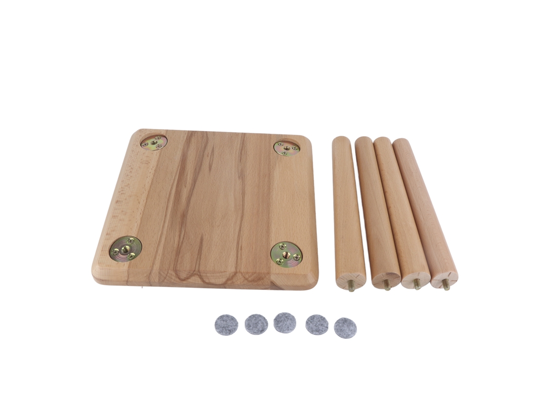 Banco de Madeira para Crianças Multiuso Cute Pequeno Estool MDF 26x26cm 60kg
