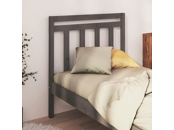 Vidaxl Cabeceira De Cama 95x4x100 Cm Pinho Maciço Cinza