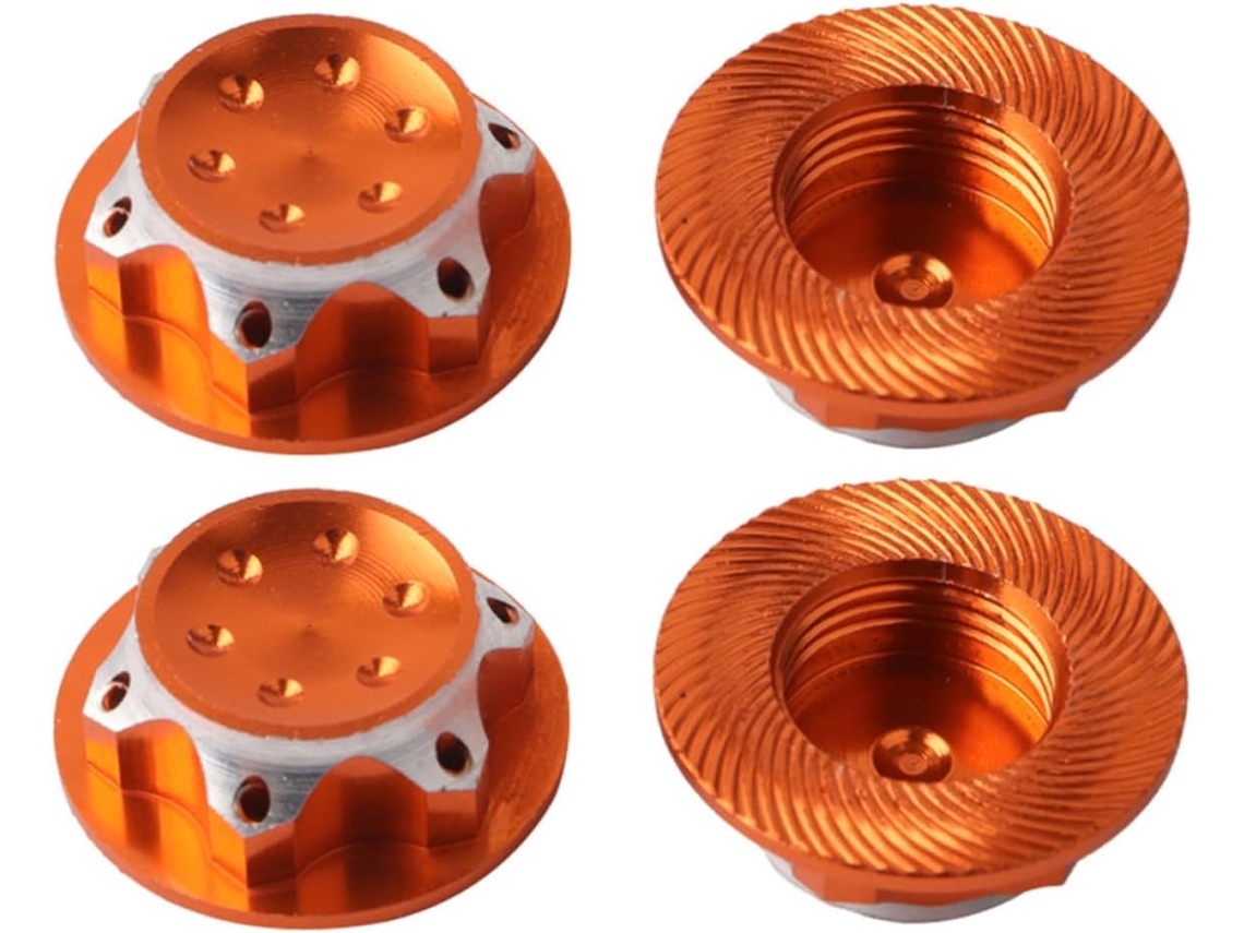 Conjunto De 4 Calotas De Liga De Alumínio Cnc De 17 Mm Antiderrapantes
