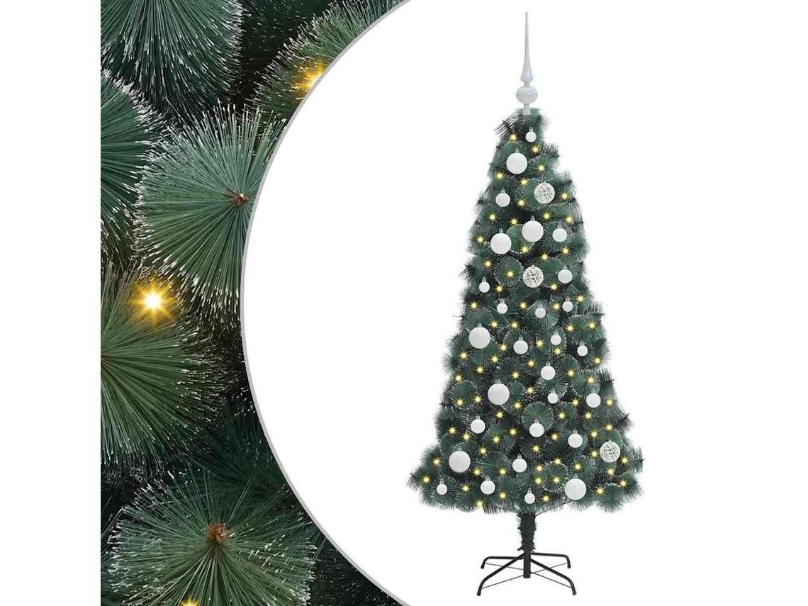 Conjunto 1 Árvore De Natal Artificial Vidaxl Verde Plástico (30 X 30 X 120 Cm)