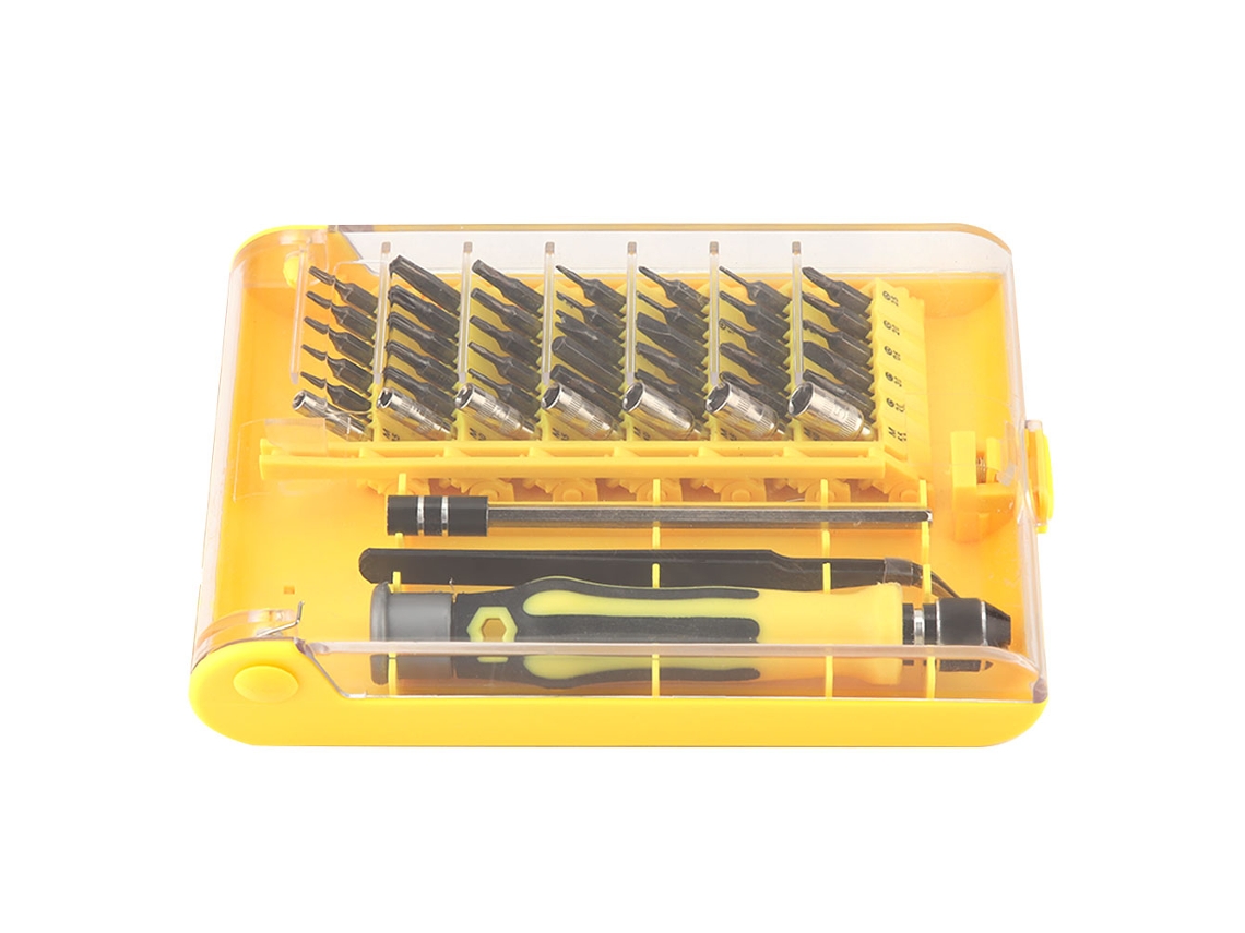 Kit De Ferramentas De Reparo Com 45 Peças: Chaves De Fenda, Philips, Hex, Estrela E Bits