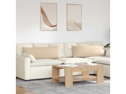 Vidaxl Travesseiros De Sofá 2 Unid. Tecido Creme 120 X 40 Cm